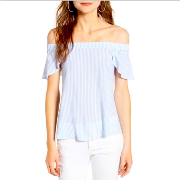 BP. Off the Shoulder Flutter Sleeve Top - Picture 3 of 8